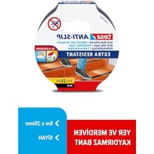Odea Siyah Kaydırmaz Bant, Merdiven Güvenliği Için 5m x 25MM