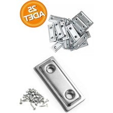 Odea Düz Demir Gönye, 16X40MM, Vidalı Montaj Için 25 Adet