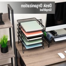 Odea 5 Katmanlı Kağıt Tepsi, 30 cm U x 35 cm G x 14.5 cm Y, Siyah