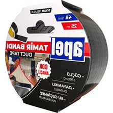 Odea 48 mm x 25 M Siyah Tamir Bandı, Güçlü Yapışkan, Çok Amaçlı Kullanım