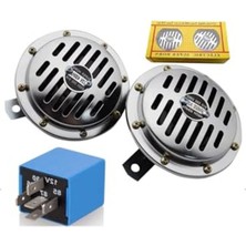 Odea Yüksek Sesli Araç Kornası, 12 Volt Nikelajlı Iki Adet