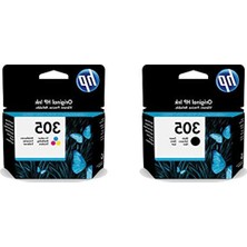 Odea Hp-Hp Orijinal 305 Black & Üç Renkli Mürekkep Kartuşu, Çoklu, 3YM61AE, 3YM60AE