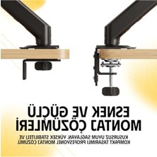 Odea Amortisörlü Monitör Standı, 17-32 Inch Uyumlu, Ergonomik
