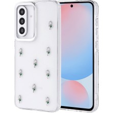 kilifone Galaxy A56 Uyumlu Kılıf Airbag Tasarımlı Simli Şeffaf Kutup Kapak - Lale - T36315