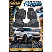 Golf Volkswagen T-Cross 2021 ve Sonrası Uyumlu 3D Tpe Oto Paspas – Araca Özel Tam Uyumlu Havuzlu Kokusuz Kaymaz 4 Parça Paspas Seti