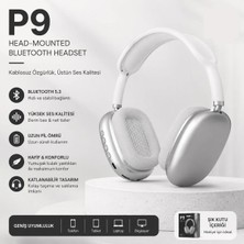 Junglee P9 Plus Kulaküstü Kablosuz Kulaklık Şarjlı Wireless Headphone Bluetooth Lu Hafıza Kartı ve 3.5mm Jack Girişli Type C Şarj Girişli Mikrofonlu Kulaklık Mp3 Müzik Çalar
