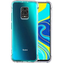 kilifone Redmi Note 9 Pro Uyumlu Kılıf Şeffaf Koruyucu Nitro Anti Shock Silikon - Şeffaf - T14691