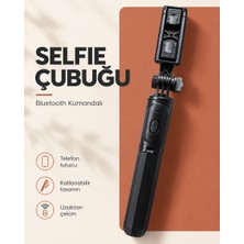 Sepetopia Bluetooth Kumandalı Katlanabilir Selfie Çubuğu ve Telefon Tutucu