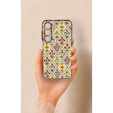 Vip Case Samsung S23 Uyumlu Çini Lale Desenli Silikon Kılıf