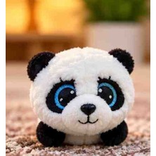 Toys Sevimli Panda Peluş Oyuncak Mavi Cam Gözlü Mini Panda 9 cm