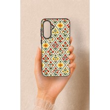 Vip Case Samsung A56 Uyumlu Çini Lale Desenli Silikon Kılıf