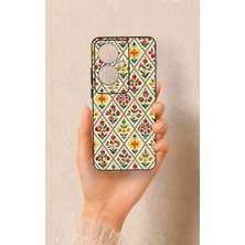Vip Case Oppo Reno 11F Uyumlu Çini Lale Desenli Silikon Kılıf