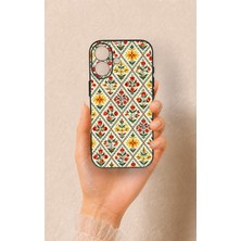 Vip Case iPhone 17 Uyumlu Çini Lale Desenli Silikon Kılıf