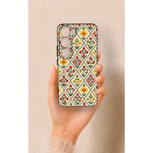 Vip Case Vivo V40 Lite 5g Uyumlu Çini Lale Desenli Silikon Kılıf