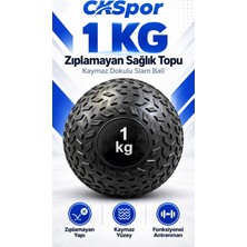 Slipt  1 kg Zıplamayan Sağlık Topu Slam Ball Crossfit Fitness Fonksiyonel Antrenman Ağırlık Topu