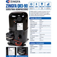 Zingfa Qr3-90 R404A 380V Trifaze Sanayi Tipi Soğutma Kompresör