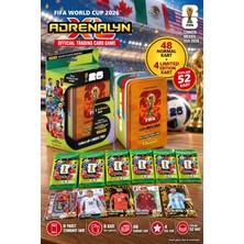 Toyfest Dünya Kupası FIFA 2026 Panini Adrenalyn XL Teneke Kutu Futbolcu Kartları 1 Metal Kutu 52 Kart