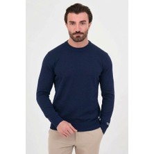 Centilmen Düz Slim Fit Bisiklet Yaka Pamuk Erkek Triko Kazak 11620