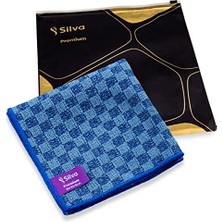 Odea Silva Premium Zor Kir Bezi 30 x 30 Cm, Ultrafiber - Kurumuş Yağı ve Yanmış Artığı Tel Kullanmadan, Çizmeden Söker, Ocak, Fırın Kapağı ve Yapışmaz Tava Için,%99,9 Antibakteriyel, Mavi