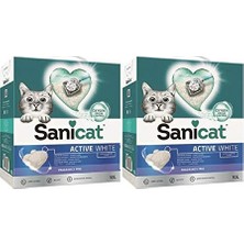 Odea Active White Ultra Topaklanan Kedi Kumu 10LT x 2 Adet