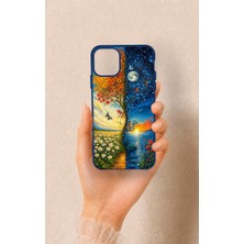 Vip Case iPhone 11 Pro Max Uyumlu Gökyüzü ve Yeryüzü Desenli Silikon Kılıf