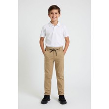 Cansın Mini Kahverengi Duble Paça Beli Bağcıklı Erkek Çocuk Okul Pantolon  22679