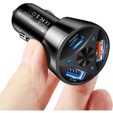 Junglee 55W Araç Çakmaklık Şarjı 3 Port USB Araba Şarjı Hızlı Şarj Pd Hızlı Şarj 3.0 USB C Araba Telefon Şarj Adaptörü