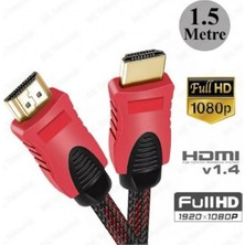 Junglee 1080P Hasır Örgülü HDMI Kablo Hdmı Dijital Kablo Tv Box Bilgisayar Projeksiyon Yüksek Hızlı Hdtv Kablo 1.5 Metre