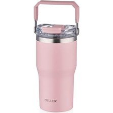 Odea Dıller 620 ml Tek Kapak Çift Kullanım Pipetli/pipetsiz Taşıma Kulplu Mug/çelik TERMOS-FFDILLERD9168