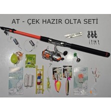 Odea Hazır Olta Seti At-Çek Olta Seti 40-80GR 210CM At Çek Hazır Tam Takım Olta Set