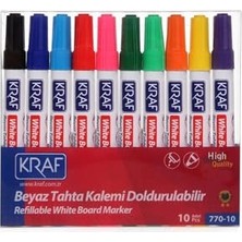 Odea Doldurulabilir Beyaz Tahta Kalemi 10'lu Set, Renkli Marker