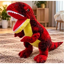 Toys Kırmızı T-Rex Dinozor Peluş Oyuncak Büyük Boy 60 cm
