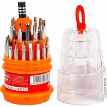 Odea Promosyonca 25 Parça Hassas Tornavida Seti, Krom-Vanadyum Çelik, Pc ve Telefon Tamir Aleti, Deri Çantalı, Pc/laptop/telefon/gözlük Tamiri, Torx/düz/yıldız Uçlu (32 Uçlu Tornavida)