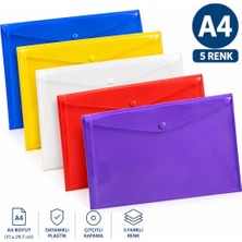 Odea A4 Çıtçıtlı Zarf Dosya 5 Renk