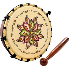 Odea Şaman Davulu 22CM Motifli Şamanik Mandala Davulu Orta Boy