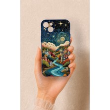 Vip Case iPhone 14 Plus/15 Plus Uyumlu Gece Masalı Desenli Silikon Kılıf