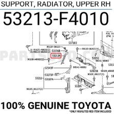 TŞT Toyota Chr Ön Panel Üst Sağ 2015- (Oem No:  53213F4010)