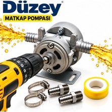 Düzey Matkapla Çalışan Pompa Gümüş Gri ( Mazot Su Aktarma )