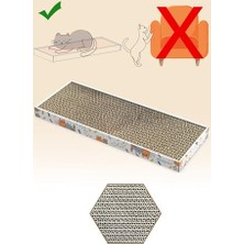 Odea Tırmata Yeni Ürün Doğal Düz Karton Kedi Tırmalaması Kedi Tırmalama Tahtası Kartonu 47X17 cm Kahverengi