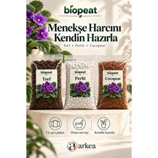 Biopeat Menekşe Harcını Kendin Hazırla Seti Toplam 3 Litre | Torf, Perlit ve Cocopeat Ayrı Paketler