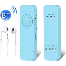 Junglee 5014MP Şarjlı Mp3 Çalar Bluetooth Lu Müzik Player Mini Mp3 Stick Hafıza Kartı Girişli Mavi