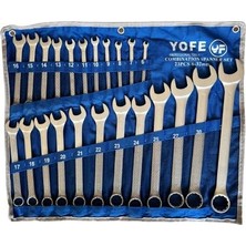 Odea 23 Parça Kombine Anahtar Seti – Krom-Vanadyum Çelik – 6 Mm – 24 mm Arası 12 Açı Açık & Kombine Anahtar Takımı – Dayanıklı El Aletleri Seti