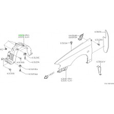 TŞT Nissan Almera 2002-2004 Ön Çamurluk Davlumbazı Sağ (Oem No: 638424M710)