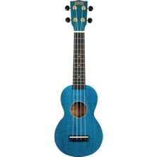 Odea MS1TBU Slimline Serisi Soprano Ukulele (Transparent Blue)
