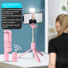Junglee R1S Selfie Çubuğu LED Işıklı Bluetooth Kumandalı Özçekim Sopası Yatay Dikey Kullanılabilen Tripod