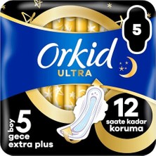 Odea Orkid Ultra Hijyenik Ped Gece Ekstra Plus (Boy 5) 5 Adet Ped