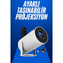 Efnaz Style Taşınabilir Projeksiyon Ayaklı Projektör Android Uyumlu HDMI Girişli