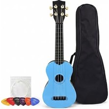Odea Soprano Ukulele, 4 Telli, Mavi Renk, Klasik Hawaii Gitar Stili, Başlangıç Seviyesi Müzik Aleti