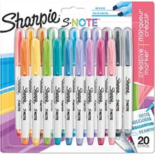 Odea Sharpıe S-Note Kreatif Markör, 20'li Blister, Karışık, 20'li