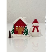 Elbu Collection Dekoratif Ev Tütsülük Dağ Evi ve Yılbaşı Konseptli Tütsü Kardanadamlı